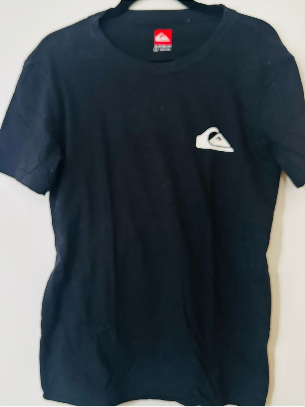 Men’s Quiksilver Black T-Shirt with White Logo
